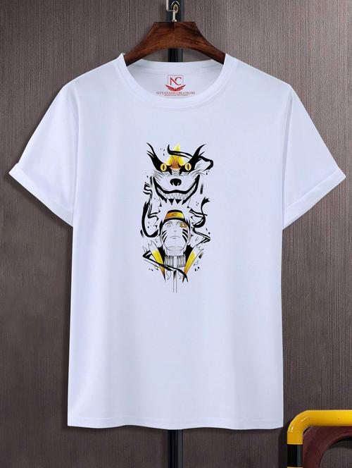 unisex white graphic printed t-shirt - 20882942 - Standard Image - 0