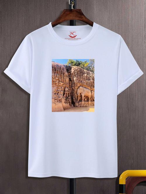 unisex white graphic printed t-shirt - 20882943 - Standard Image - 0