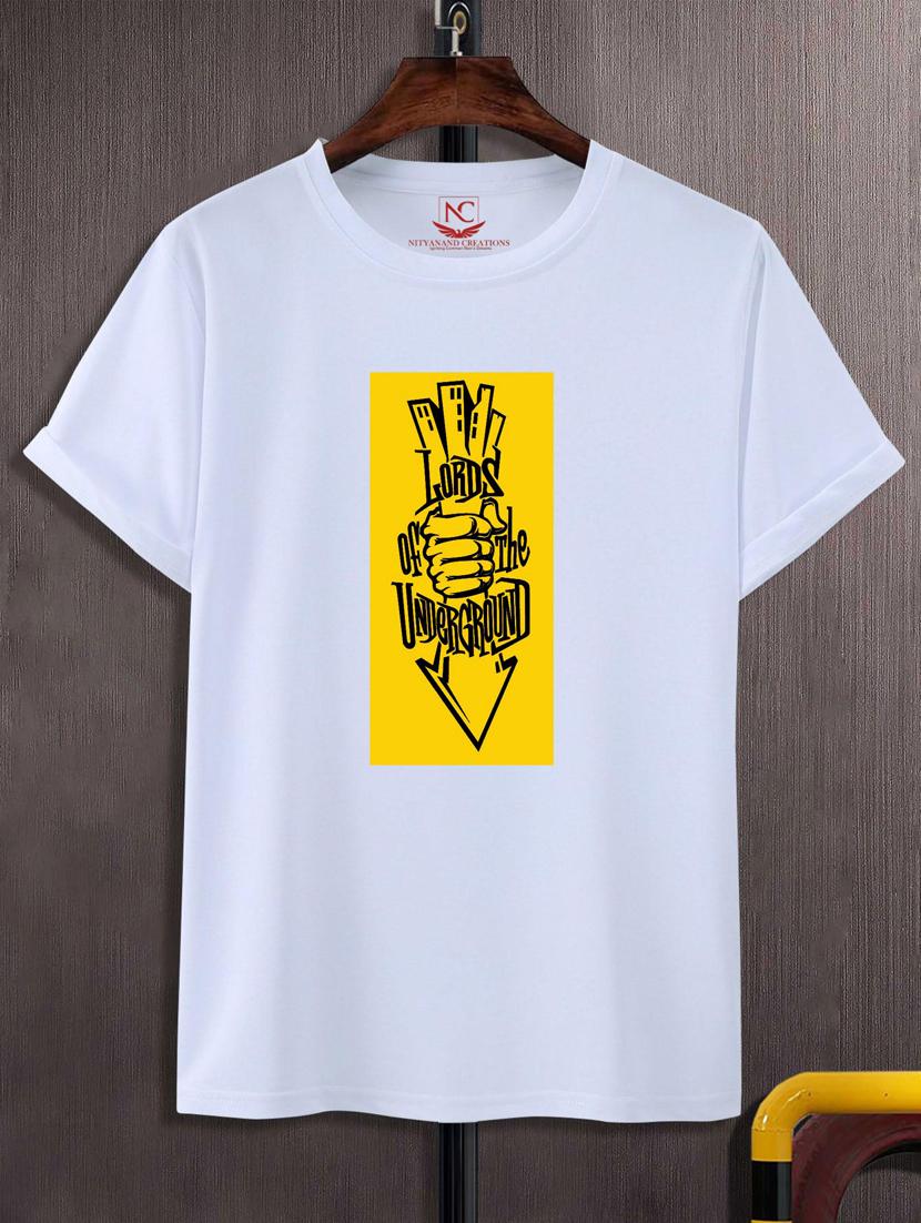 unisex white graphic printed t-shirt - 20882955 -  Zoom Image - 0