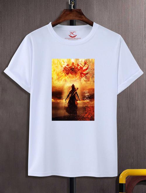 unisex white graphic printed t-shirt - 20882958 - Standard Image - 0