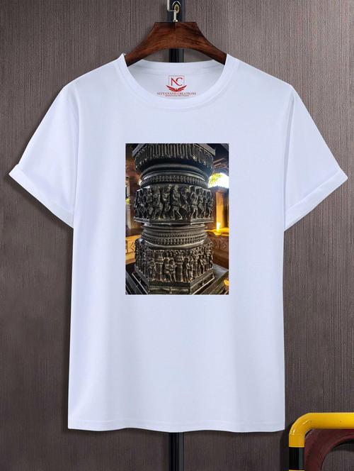 unisex white graphic print t-shirt - 20882966 - Standard Image - 0