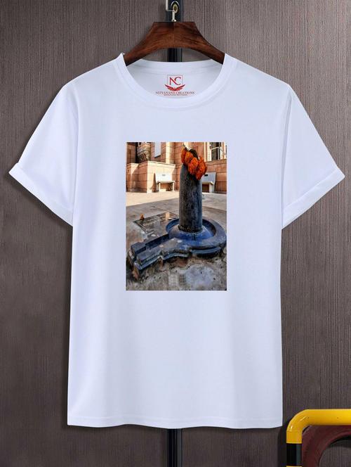 unisex white graphic printed t-shirt - 20882971 - Standard Image - 0