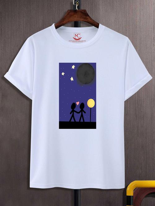 unisex white polyester graphic t-shirt - 20882974 - Standard Image - 0