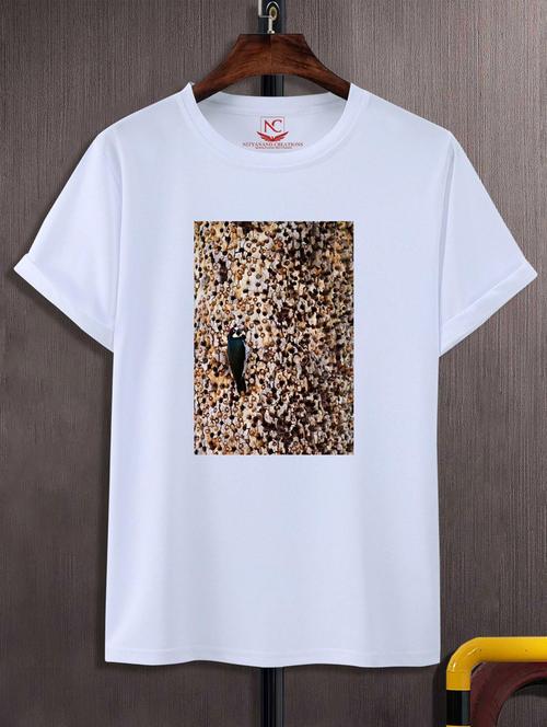 unisex white graphic printed t-shirt - 20882978 -  Standard Image - 0