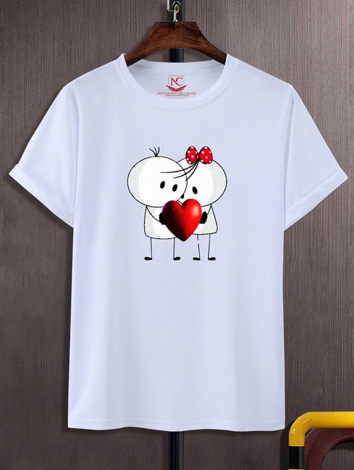 unisex white graphic printed t-shirt - 20882984 - Standard Image - 0