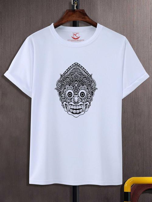 unisex white graphic printed t-shirt - 20882988 - Standard Image - 0