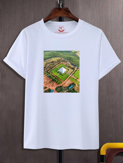 unisex white graphic printed t-shirt - 20883006 - Standard Image - 0
