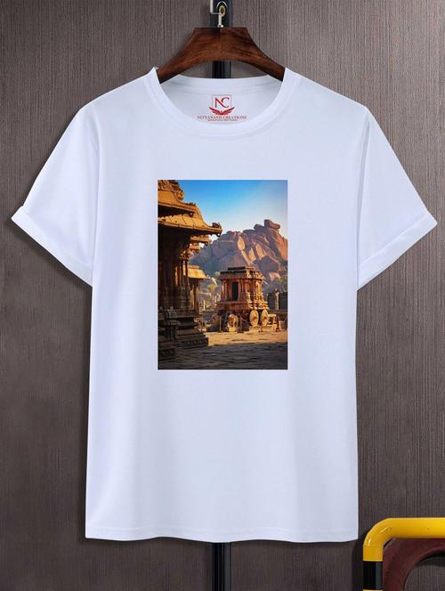 unisex white graphic print t-shirt - 20883012 -  Standard Image - 0