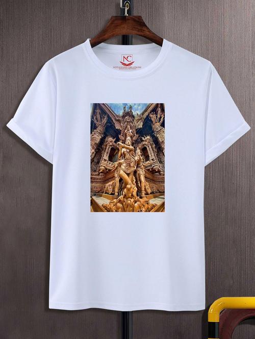 unisex white graphic printed t-shirt - 20883014 -  Standard Image - 0