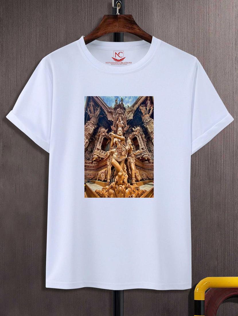 unisex white graphic printed t-shirt - 20883014 -  Zoom Image - 0