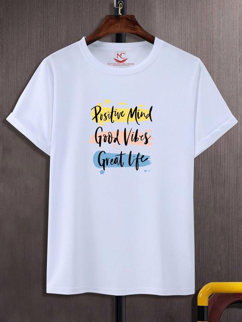 unisex white graphic printed t-shirt - 20883015 - Standard Image - 0