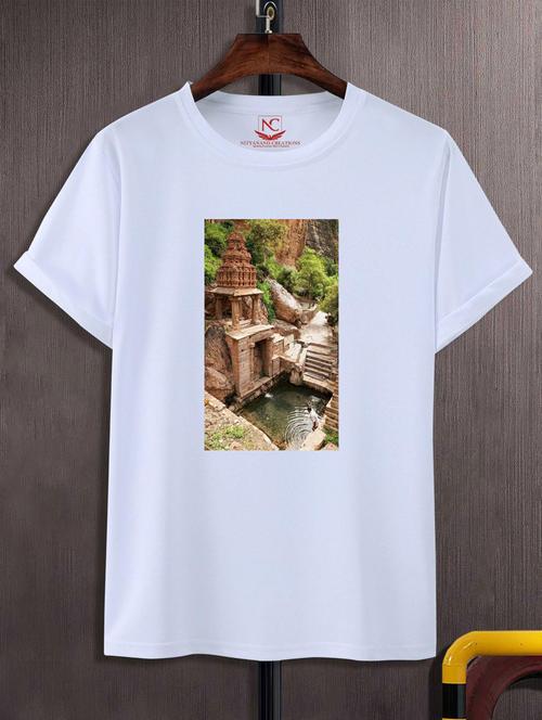 unisex white graphic printed t-shirt - 20883017 - Standard Image - 0