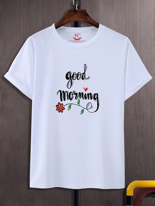 unisex white graphic printed t-shirt - 20883025 - Standard Image - 0