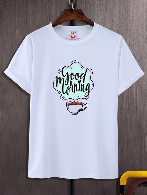 unisex white graphic printed t-shirt - 20883038 - Standard Image - 0