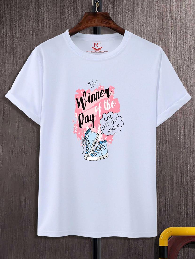 unisex white graphic print t-shirt - 20883043 - Zoom Image - 0