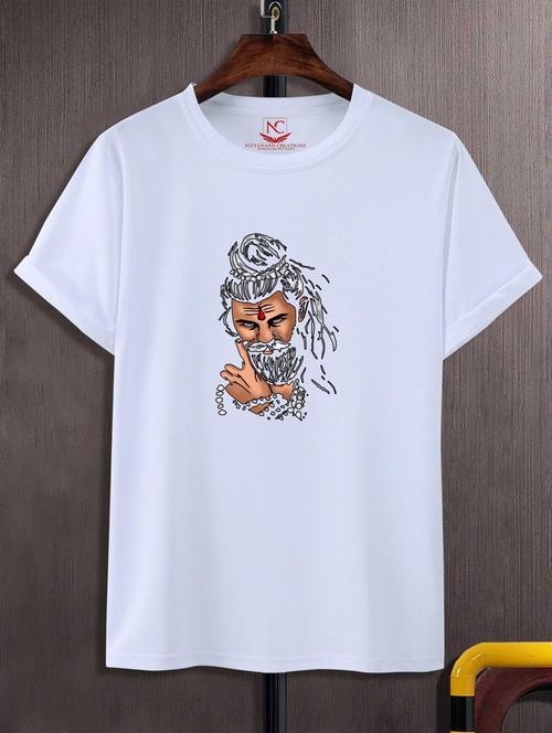 unisex white polyester graphic t-shirt - 20883074 - Standard Image - 0
