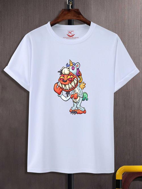 unisex white graphic printed t-shirt - 20883075 -  Standard Image - 0