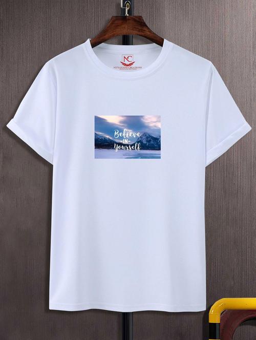 unisex white graphic printed t-shirt - 20883089 - Standard Image - 0