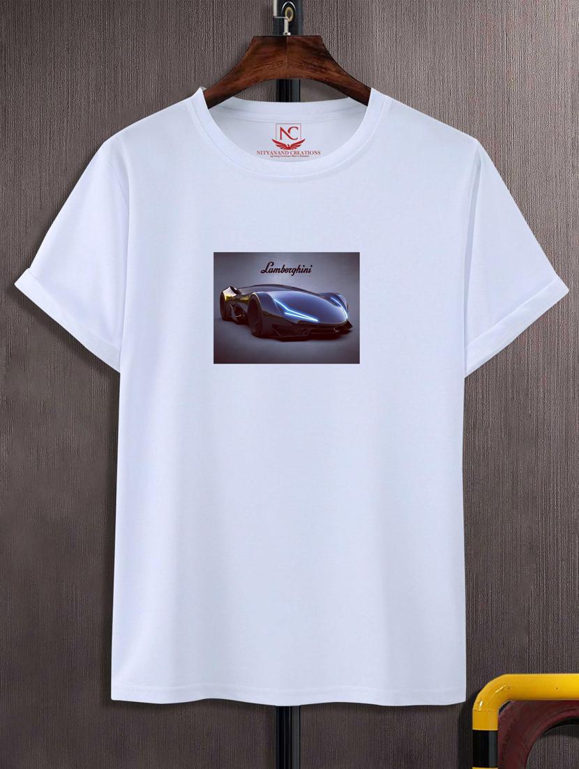 unisex white polyester graphic t-shirt - 20883105 - Zoom Image - 0