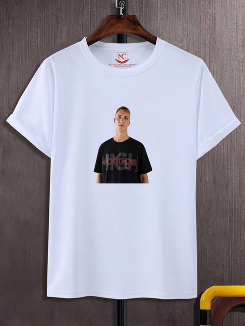 unisex white graphic printed t-shirt - 20883108 - Standard Image - 0