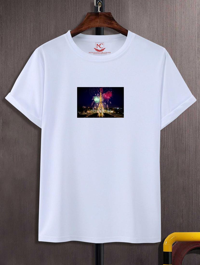 unisex white graphic printed t-shirt - 20883138 - Zoom Image - 0