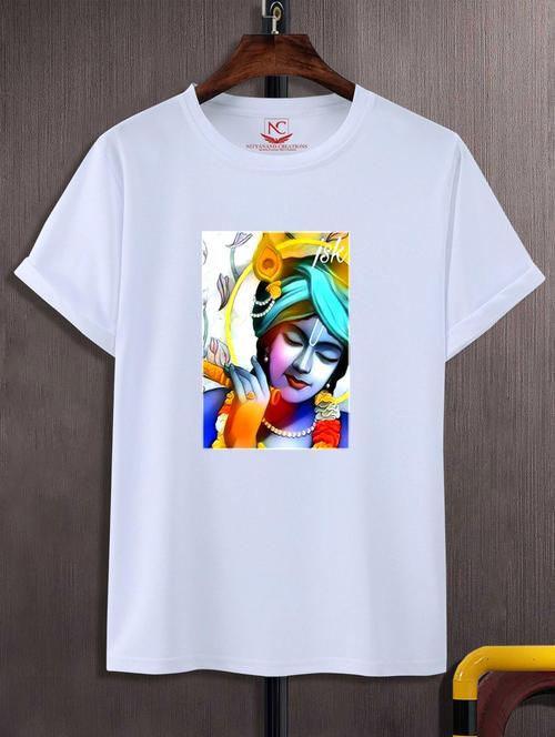 unisex white graphic printed t-shirt - 20883183 - Standard Image - 0