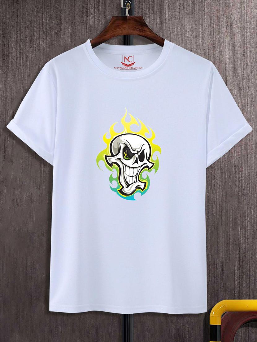unisex white graphic printed t-shirt - 20883188 - Zoom Image - 0