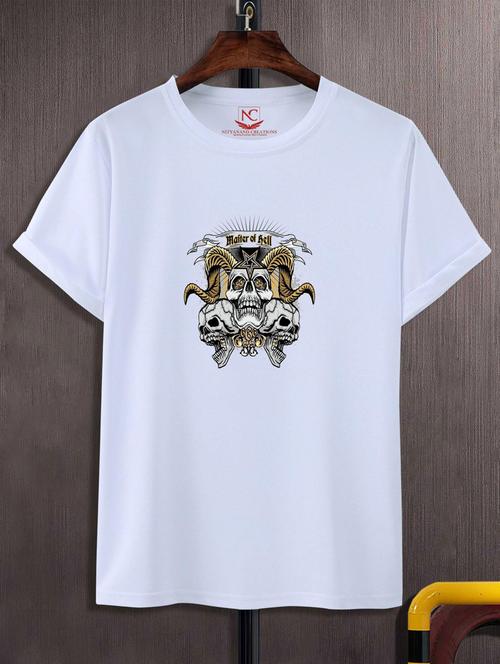 unisex white graphic printed t-shirt - 20883205 - Standard Image - 0