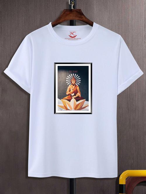 unisex white graphic printed t-shirt - 20883214 - Standard Image - 0