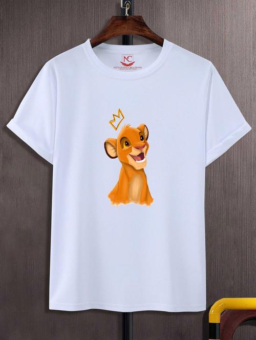 unisex white graphic print t-shirt - 20883234 - Standard Image - 0