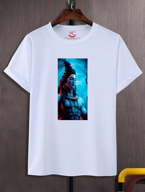 unisex white graphic printed t-shirt - 20883237 - Standard Image - 0