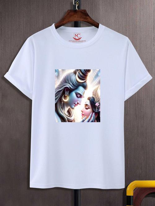 unisex white graphic printed t-shirt - 20883239 - Standard Image - 0