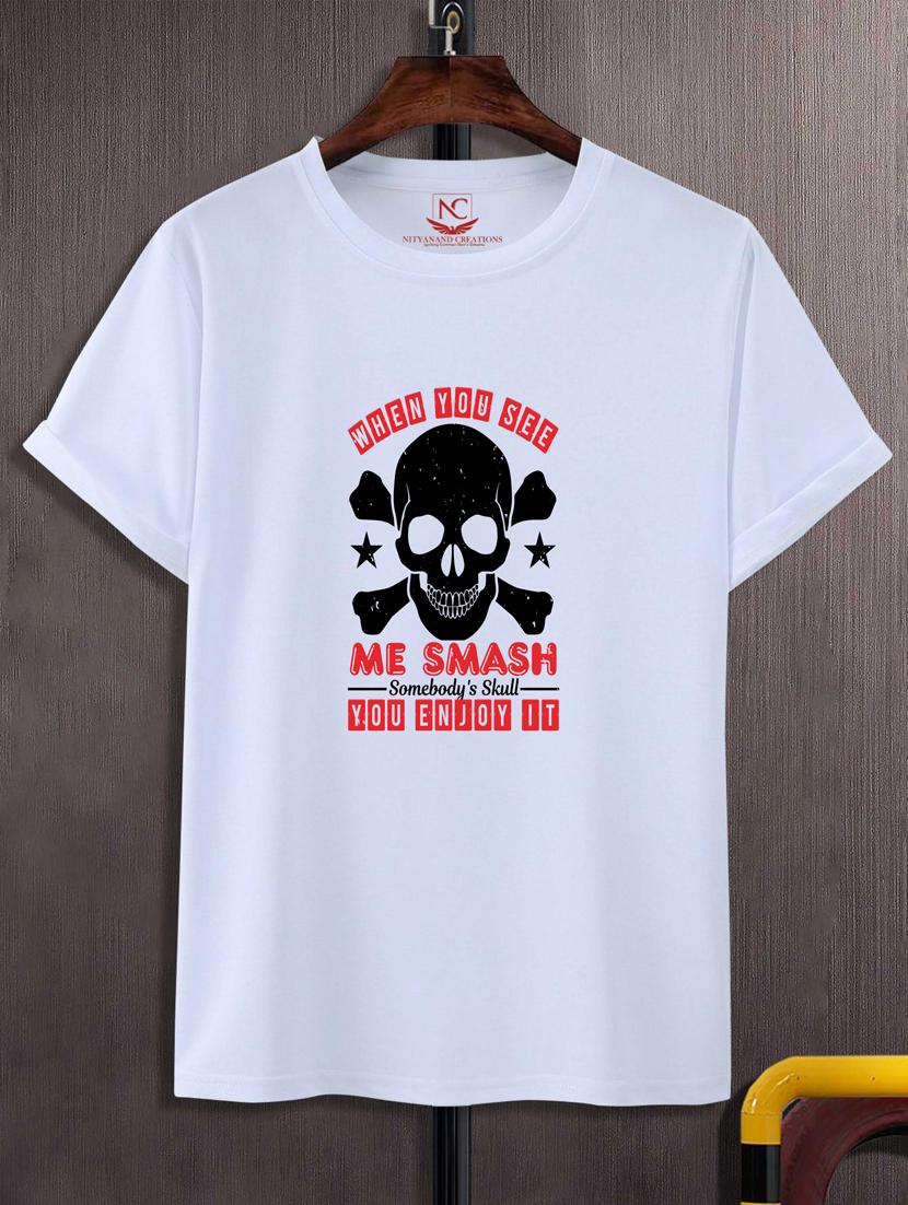 unisex white graphic printed t-shirt - 20883250 -  Zoom Image - 0