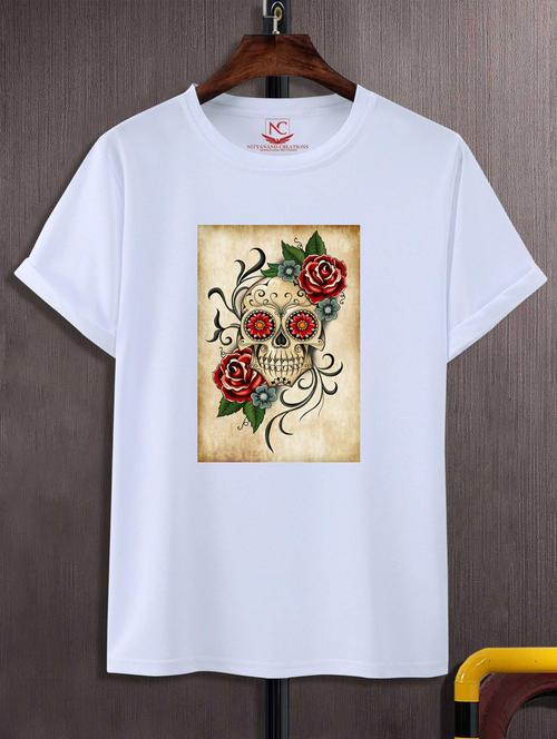unisex white graphic printed t-shirt - 20883267 -  Standard Image - 0