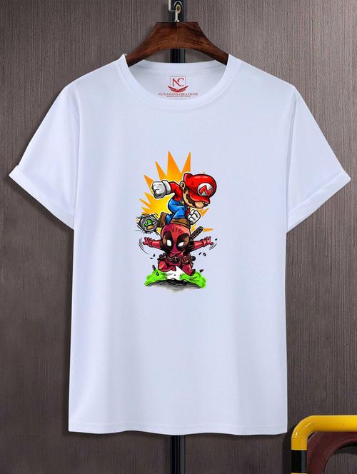 unisex white graphic printed t-shirt - 20883278 - Standard Image - 0