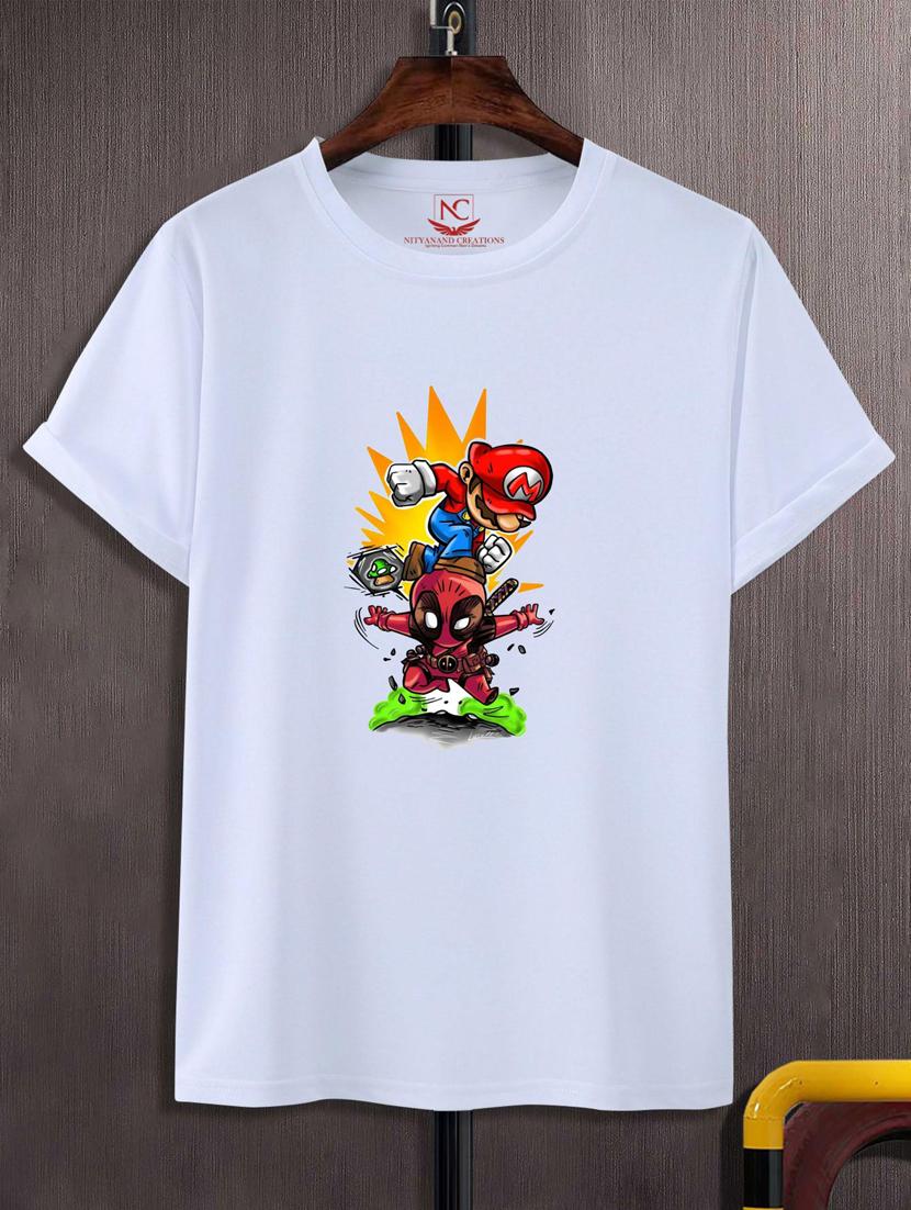 unisex white graphic printed t-shirt - 20883278 - Zoom Image - 0