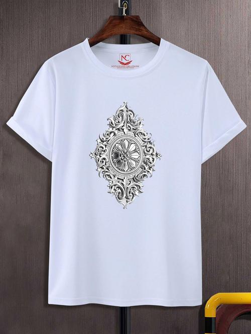 unisex white graphic printed t-shirt - 20883285 - Standard Image - 0