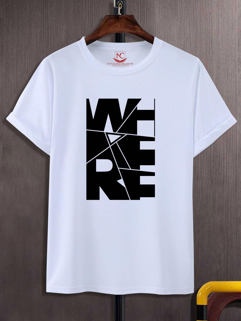 unisex white graphic printed t-shirt - 20883286 - Zoom Image - 0