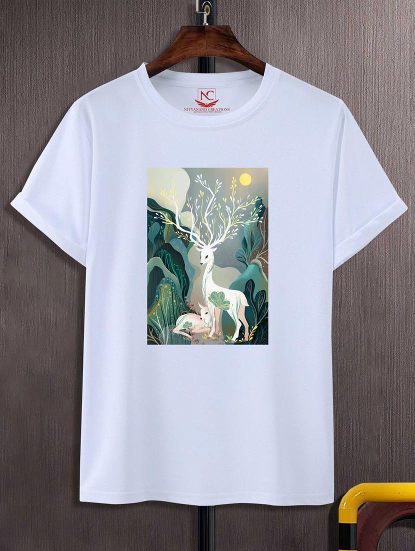 unisex white graphic printed t-shirt - 20883293 - Zoom Image - 0