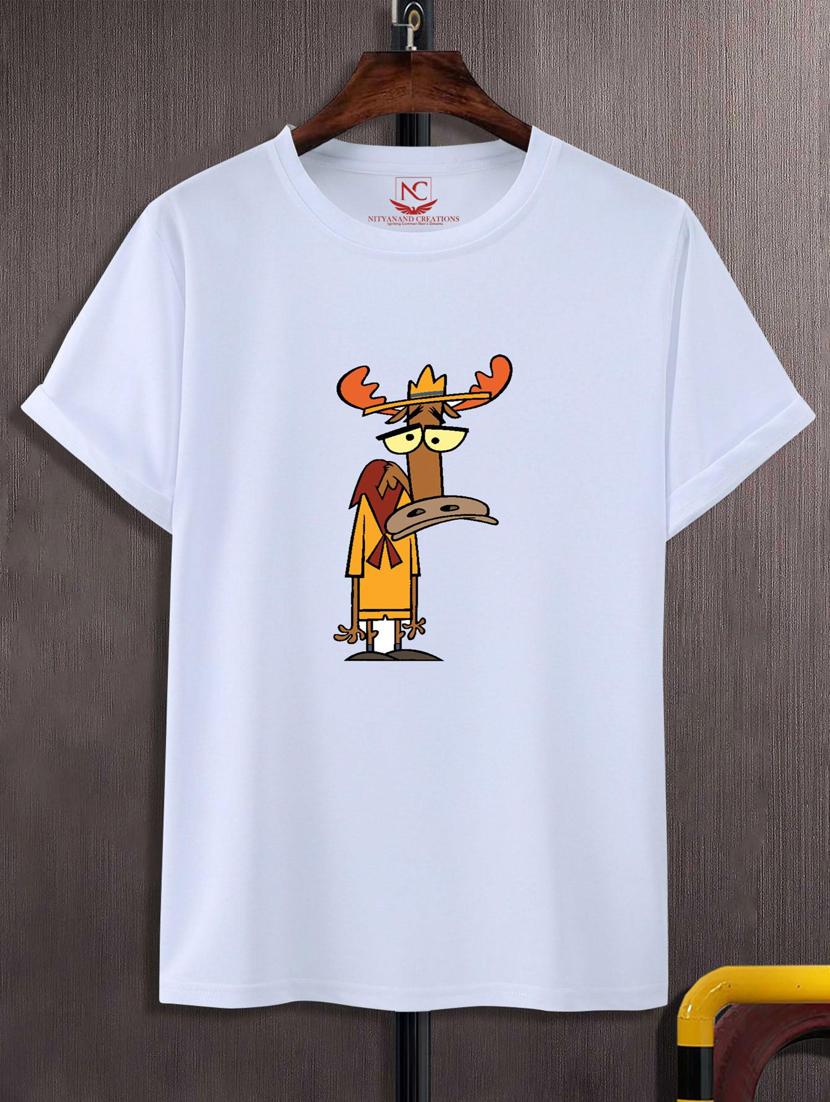 unisex white polyester graphic t-shirt - 20883296 -  Zoom Image - 0