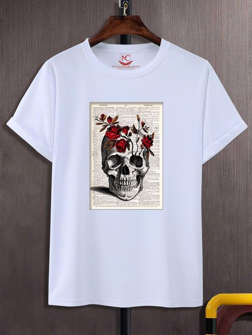 unisex white graphic print t-shirt - 20883301 -  Standard Image - 0