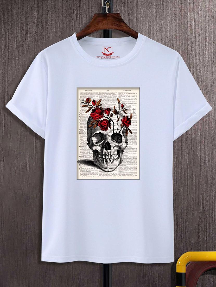 unisex white graphic print t-shirt - 20883301 -  Zoom Image - 0