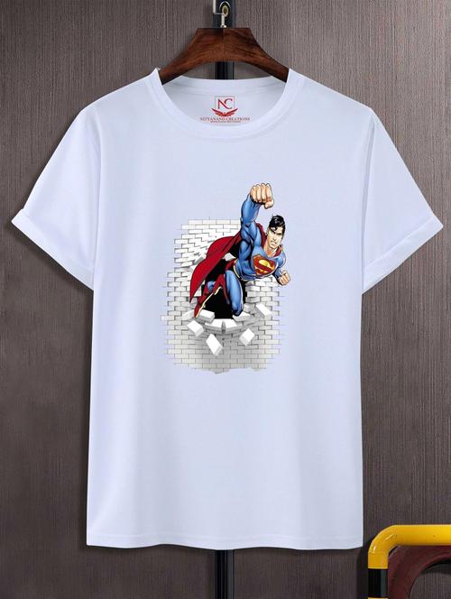 unisex white polyester graphic t-shirt - 20883303 - Standard Image - 0