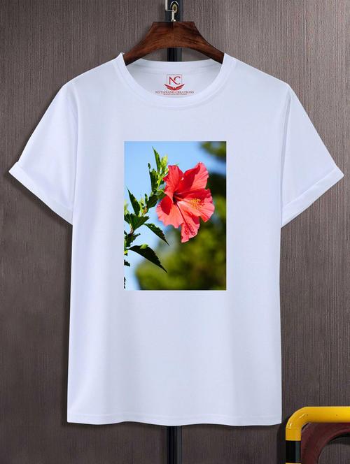 unisex white graphic printed t-shirt - 20883306 - Standard Image - 0