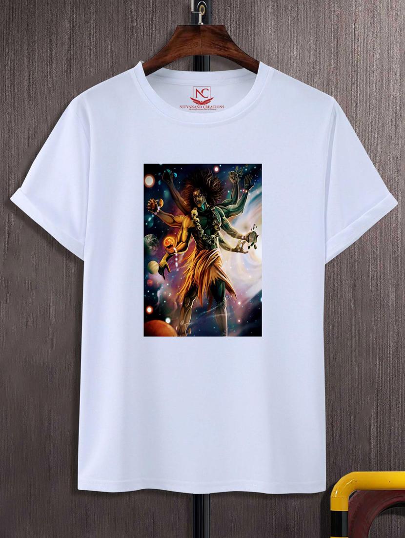 unisex white polyester graphic t-shirt - 20883313 - Zoom Image - 0