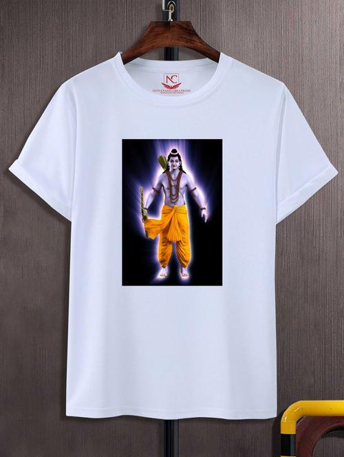 unisex white polyester graphic t-shirt - 20883316 - Standard Image - 0