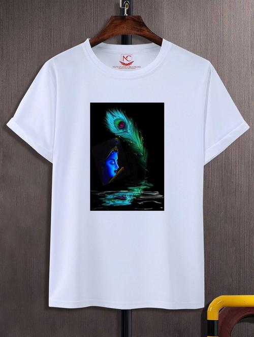 unisex white graphic printed t-shirt - 20883337 - Standard Image - 0