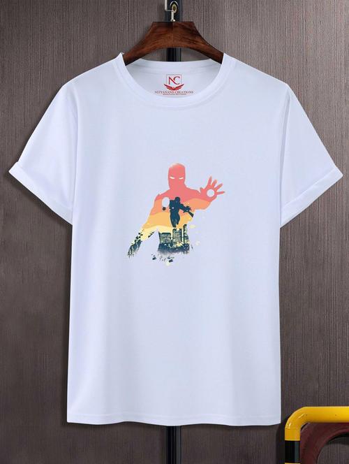unisex white graphic printed t-shirt - 20883352 - Standard Image - 0