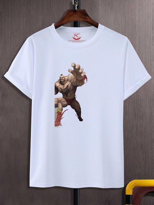unisex white graphic printed t-shirt - 20883363 - Standard Image - 0