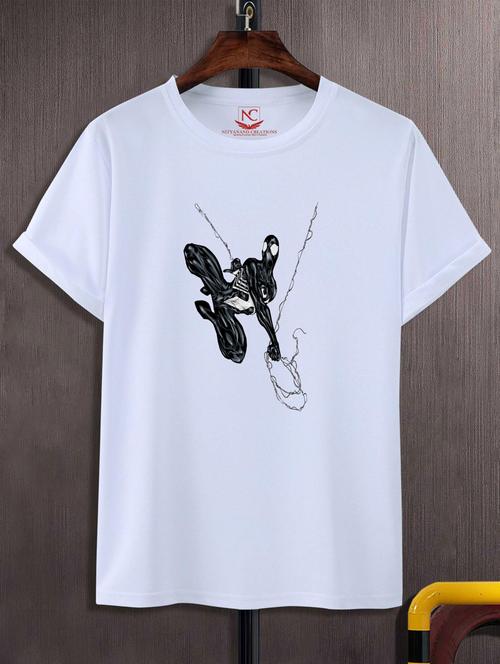 unisex white graphic printed t-shirt - 20883374 - Standard Image - 0